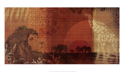 Framed Safari Sunset II Print