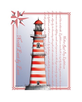 Framed Hollow Reef Bay Lighthouse Print