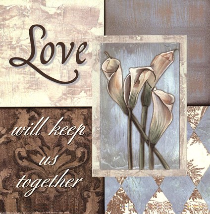 Framed Blue DiamondsLove II Print