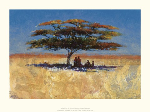 Framed Shaded By An African Tree Print