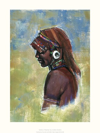 Framed Samburu Tribesman Print