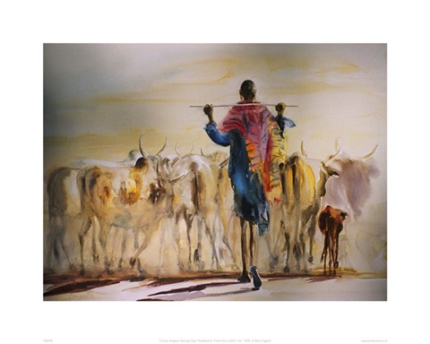 Framed Evening Gold Print