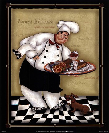 Framed Serving Chef Print
