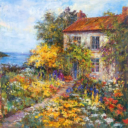 Framed Sea Cottage Print