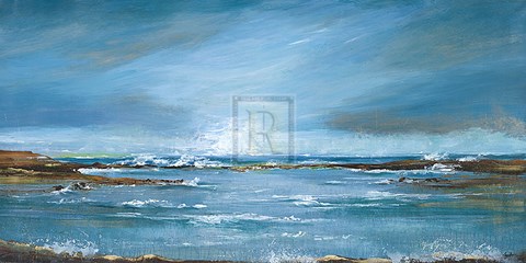 Framed Sea Wall II Print