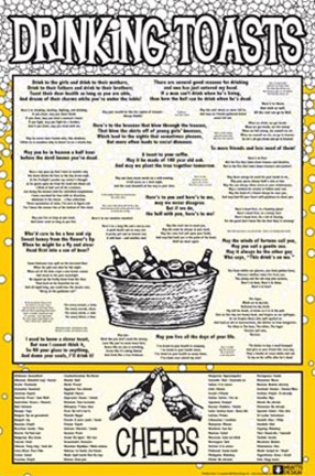 Framed Drinking Toasts Print