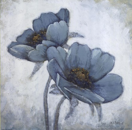 Framed Blue Poppy Pair Print