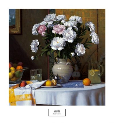 Framed Peonies Print