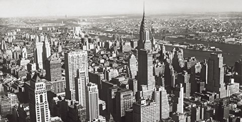 Framed View of Midtown  Manhattan, NYC 1933 Print