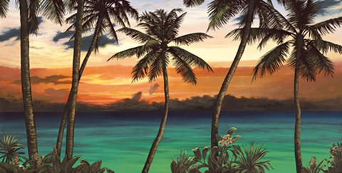 Framed Emerald Sunset Print