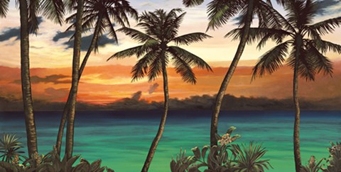 Framed Emerald Sunset Print