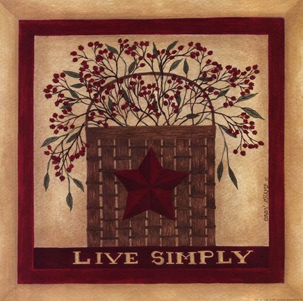 Framed Live Simply Print