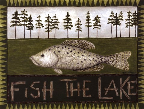 Framed Fish The Lake Print