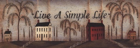 Framed Live A Simple Life Print