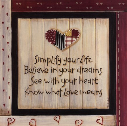 Framed Simplify Your Life Print
