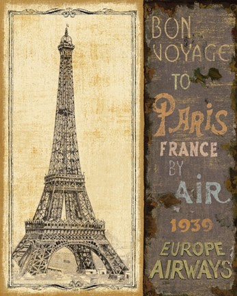Framed Bon Voyage II Print