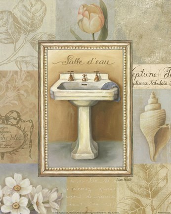 Framed Tranquil Bath I Print