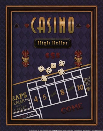 Framed High Roller (Craps) Print