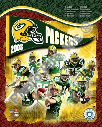 Framed 2008 Green Bay Packers Team Composite Print