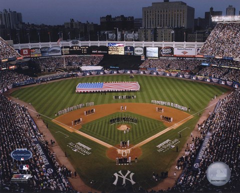 Framed Yankee Stadium 2008 MLB All-Star Game National Anthem Print