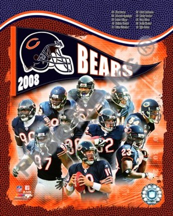 Framed 2008 Chicago Bears Team Composite Print