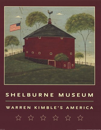 Framed Round Barn Print