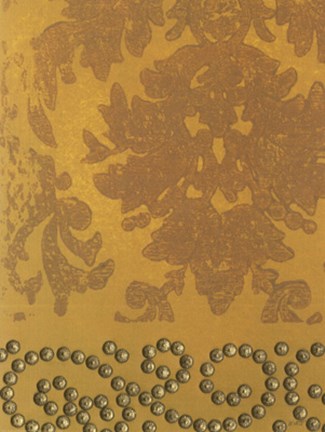 Framed Damask with Nail Heads I Print