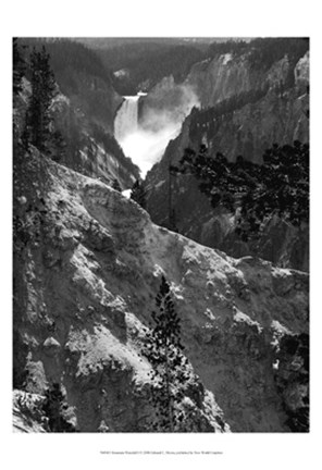Framed Mountain Waterfall I Print