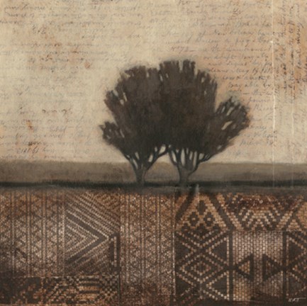 Framed Earthen Textile I Print