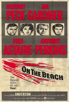 Framed On the Beach Gregory Peck Print