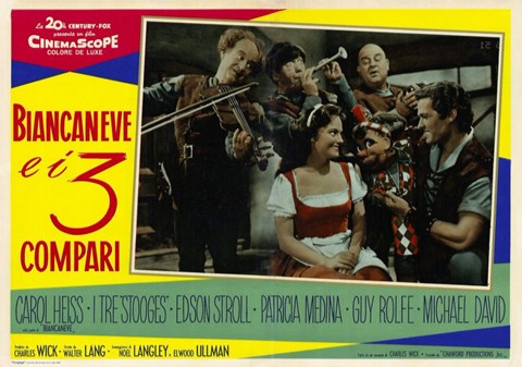 Framed Snow White and the Three Stooges Print