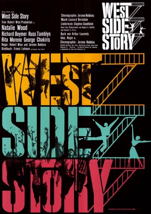 Framed West Side Story Colorful Print