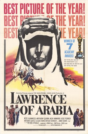Framed Lawrence of Arabia Best Picture of the Year Print