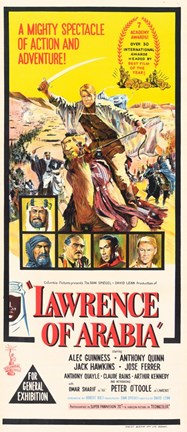 Framed Lawrence of Arabia Cast Tall Print