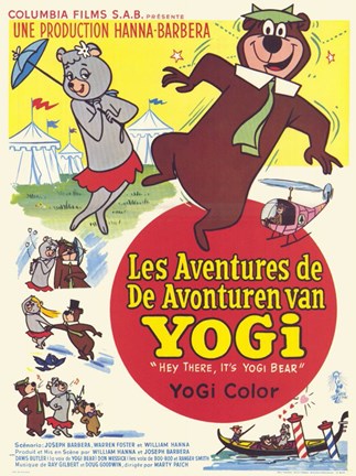 Framed Hey There It's Yogi Bear French Print