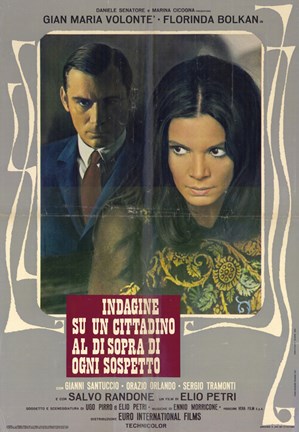 Framed Investigation of a Citizen Above Suspicion - serious man and woman Print