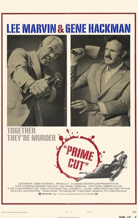 Framed Prime Cut: Lee Marvin And Gene Hackman Print