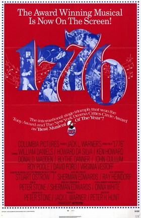 Framed Seventeen-Seventy-Six (1776) Musical In Red Print