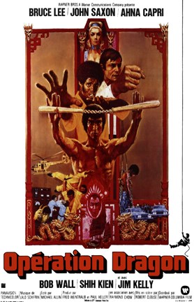 Framed Enter the Dragon Nunchucks Print