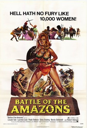 Framed Battle of the Amazons Print