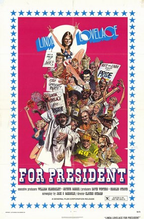 Framed Linda Lovelace for President Print