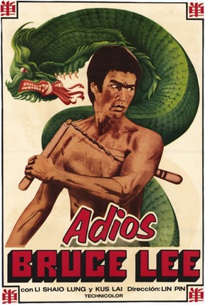 Framed Adios Bruce Lee Print