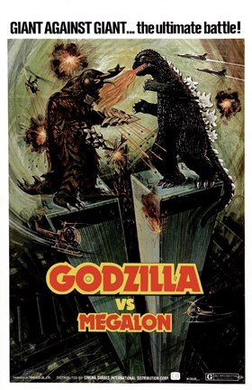 Framed Godzilla vs Megalon Print