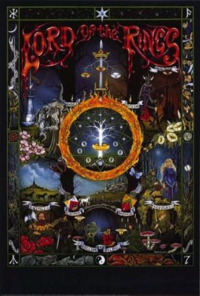 Framed Lord of the Rings, animated - style B Print