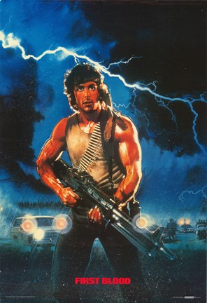 Framed Rambo: First Blood Painting Print