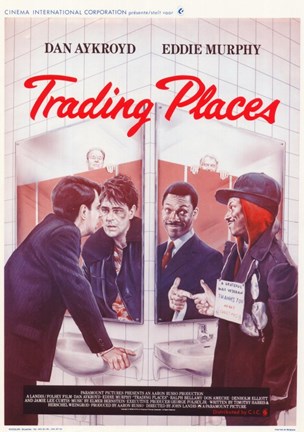Framed Trading Places Switching Faces Print