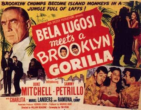 Framed Bela Lugosi Meets a Brooklyn Gorilla Print