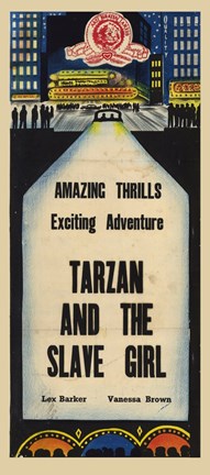 Framed Tarzan and the Slave Girl, c.1950 Print
