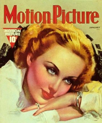 Framed Carole Lombard Motion Picture Print