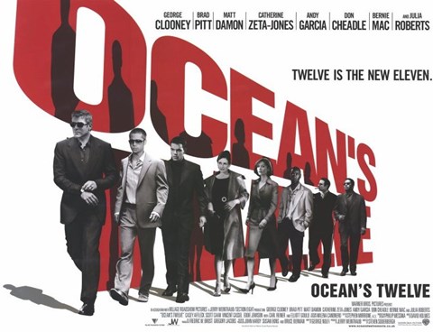 Framed Ocean's Twelve Cast Horizontal Print